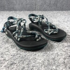 Chaco Z Strap Sandals Womens 10 Green Chevron Adjustable Hiking Comfort